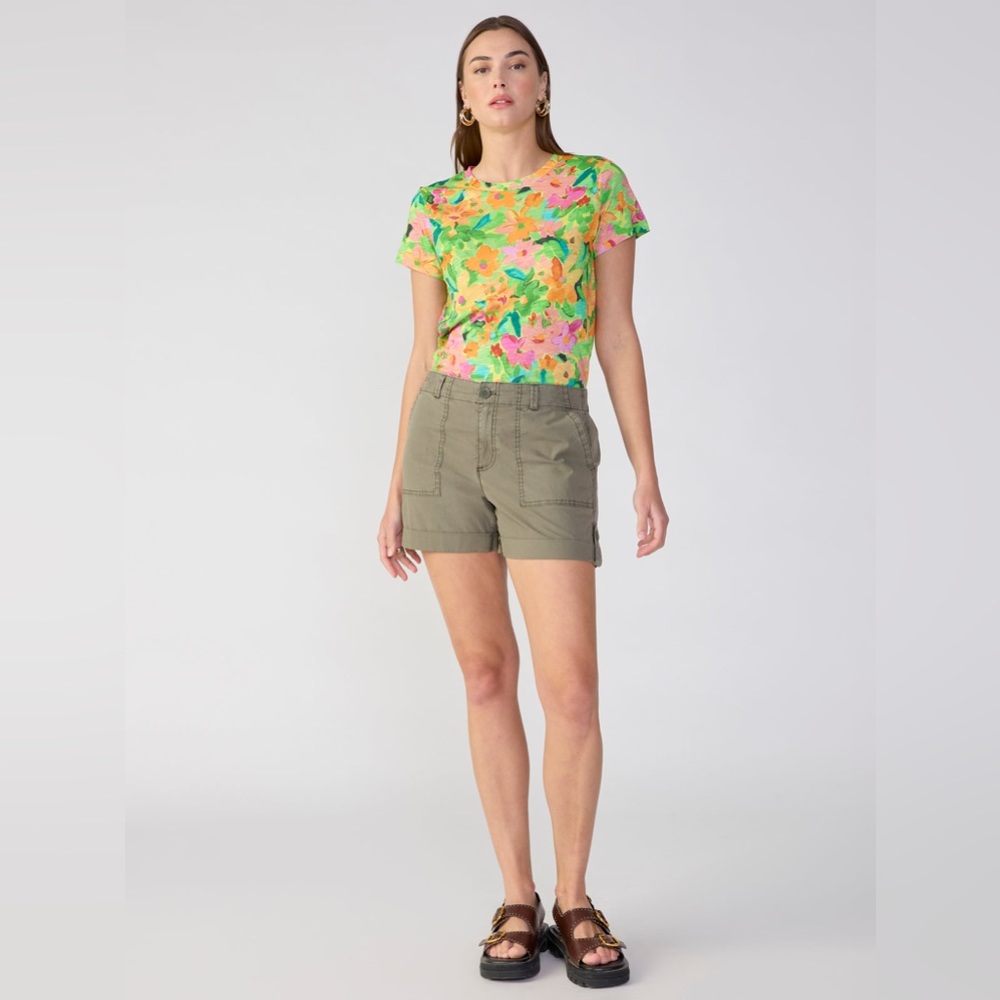 NWT Sanctuary Switchback Cargo Rolled Cuff Shorts Hiker Green Size 30